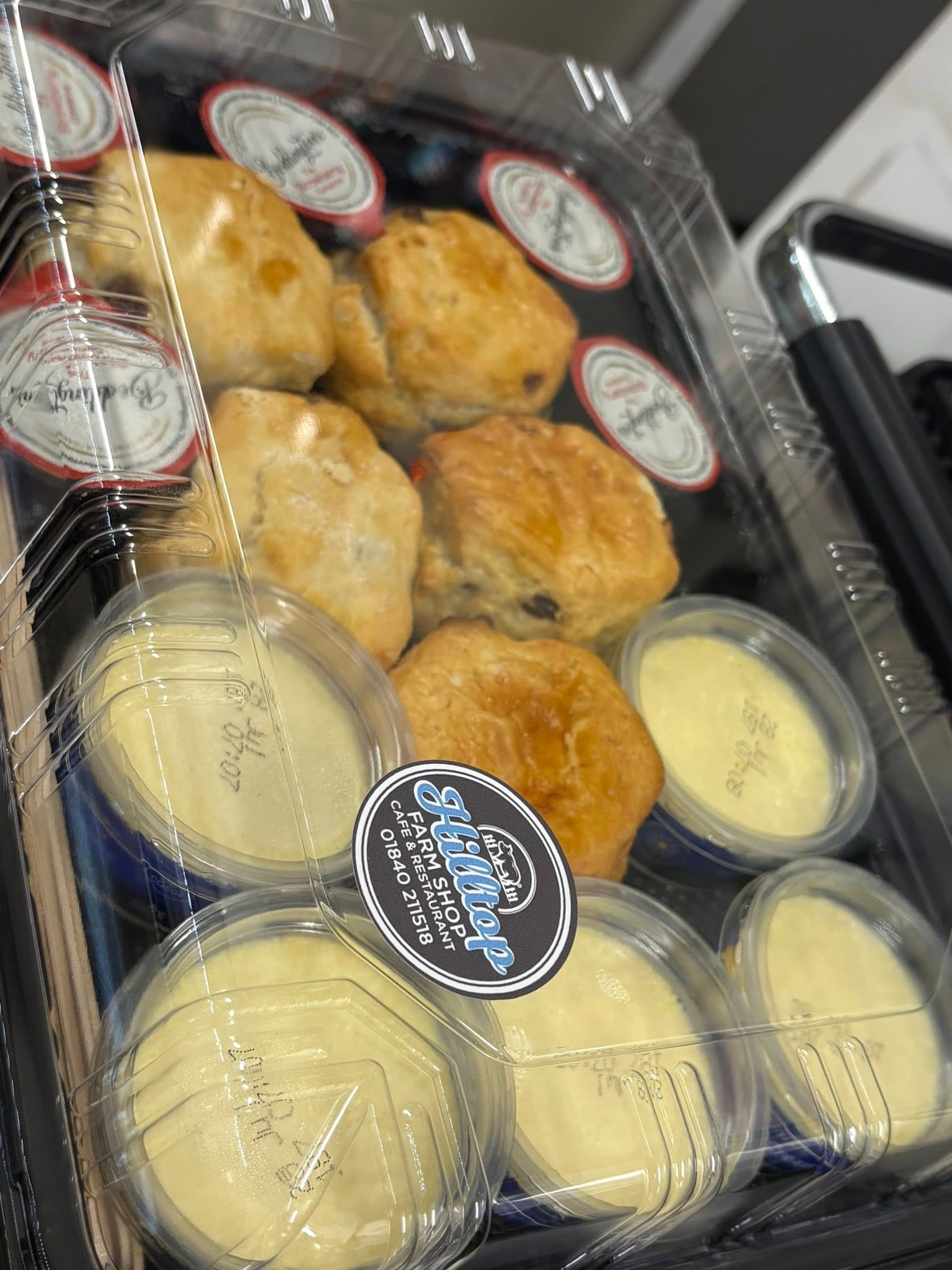 Cornish savouries and individual desserts prepared by Hilltop